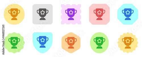Editable winning trophy vector icon. Video game, game elements. Part of a big icon set family. Perfect for web and app interfaces, presentations, infographics, etc