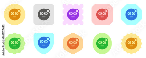 Editable confused, shocked, surprised emoticon vector icon. Part of a big icon set family. Part of a big icon set family. Perfect for web and app interfaces, presentations, infographics, etc