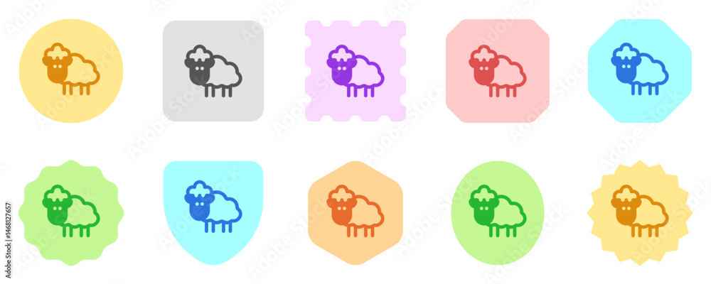 Fototapeta premium Editable sheep, ewe, lamb vector icon. Animal, farm, livestock. Part of a big icon set family. Perfect for web and app interfaces, presentations, infographics, etc