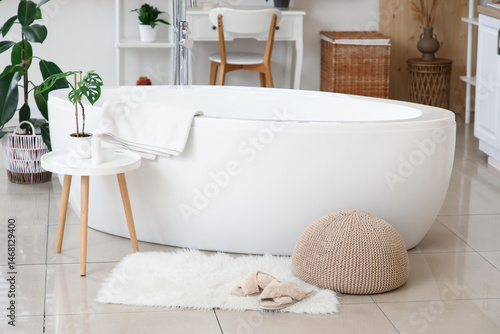 Modern bathroom interior wi...