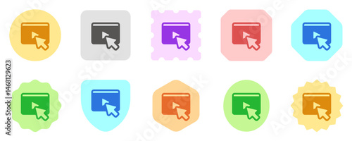 Editable click to play video vector icon. Online learning, course, tutorial. Part of a big icon set family. Perfect for web and app interfaces, presentations, infographics, etc