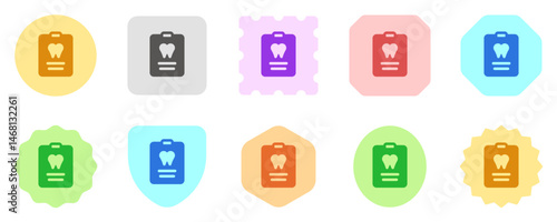 Editable dental health record vector icon. Dentistry, healthcare, medical. Part of a big icon set family. Perfect for web and app interfaces, presentations, infographics, etc