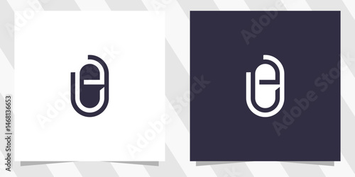 letter e logo design vector