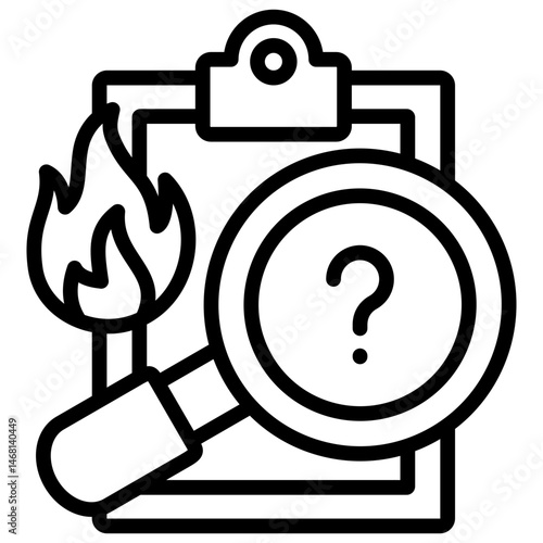 Fire Incident Investigation Icon