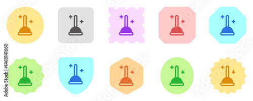 Editable toilet plunger vector icon. Part of a big icon set family. Perfect for web and app interfaces, presentations, infographics, etc