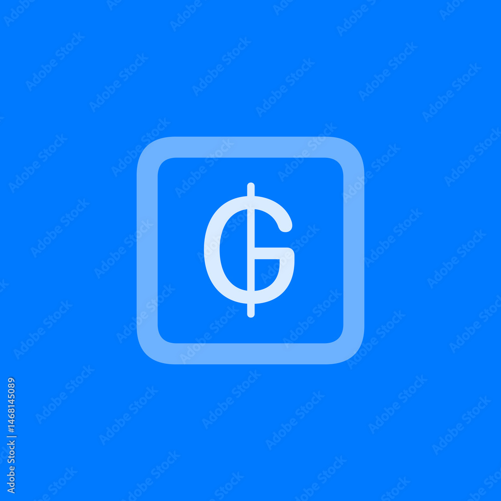 Guarani Sign Square Icon Guarani Sign Square Icon