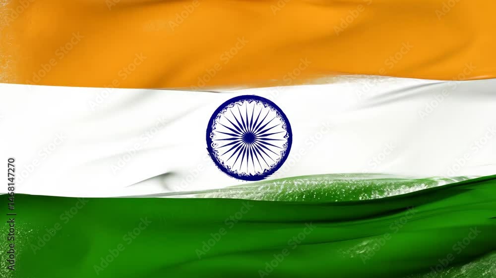 flag of india waving