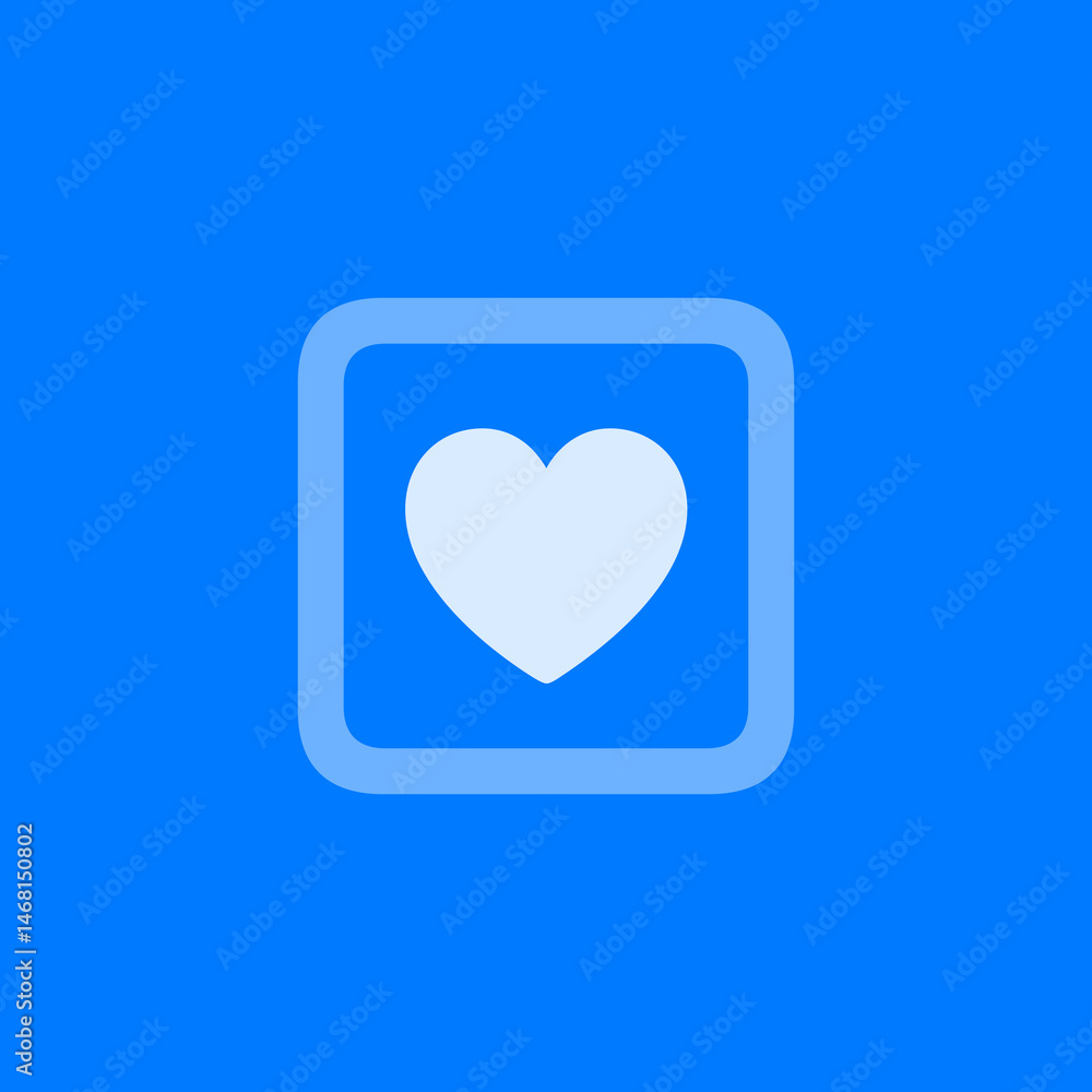 Heart Square Outline Icon Heart Square Outline Icon