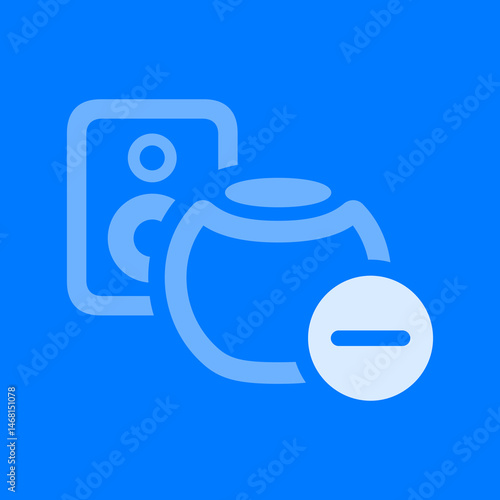 Speaker Mini Remove Outline Icon