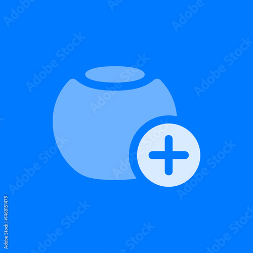 Filled HomePod Mini with Plus Badge Icon