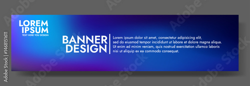 Modern banner design with a sunset lagoon inspired background