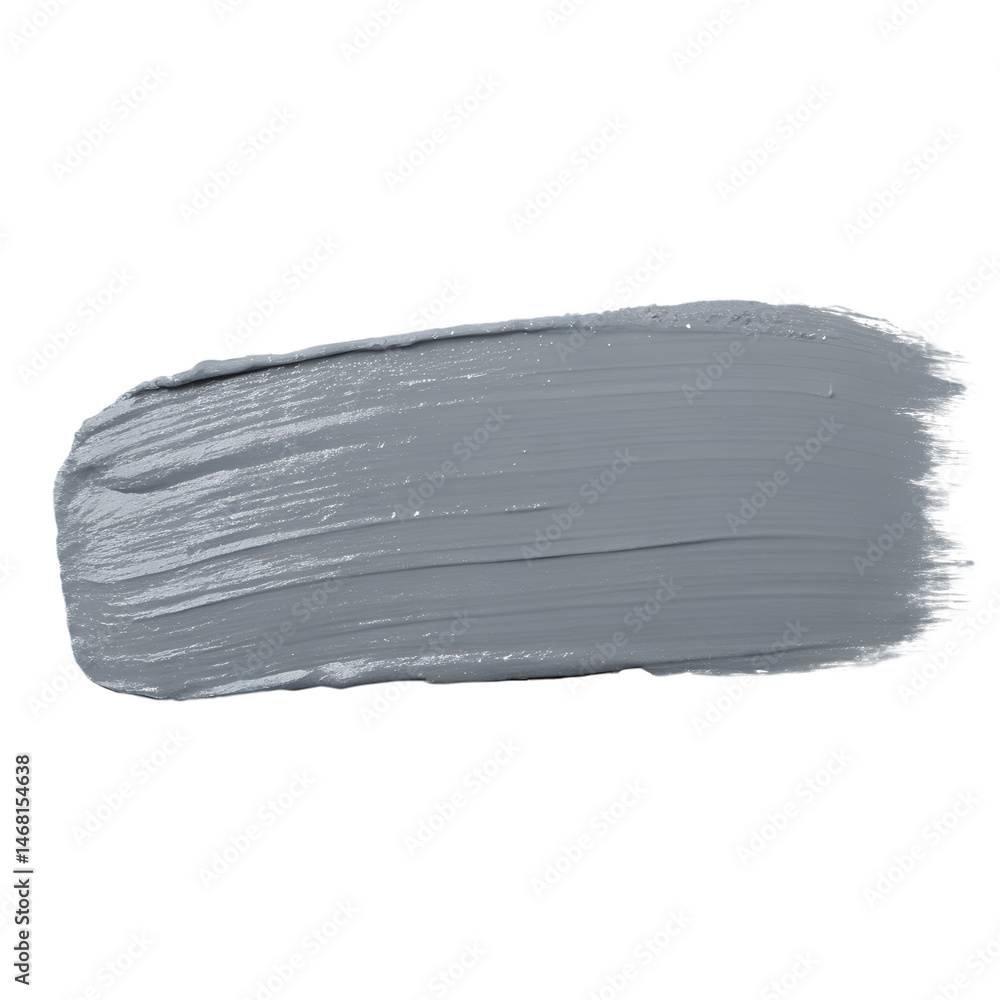 Fototapeta premium Grey paint stroke on transparent background