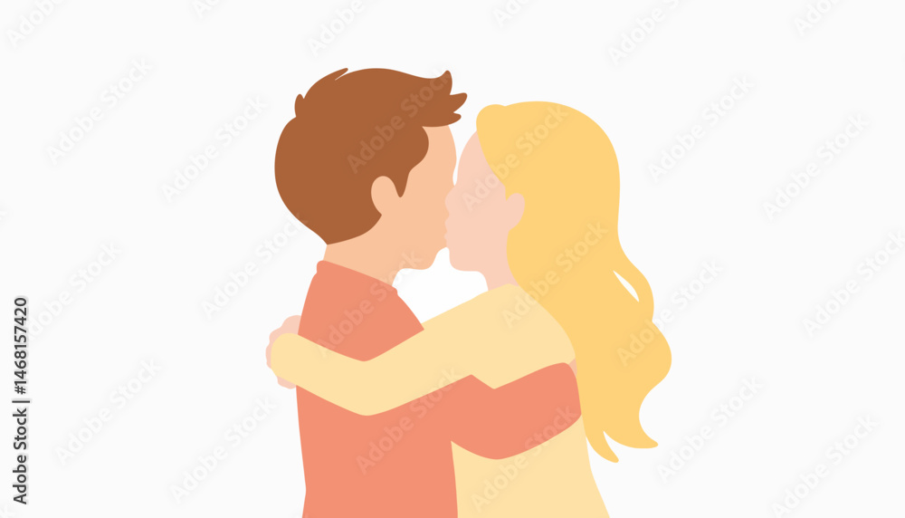 Obraz premium Couple embracing with warmth, love and connection