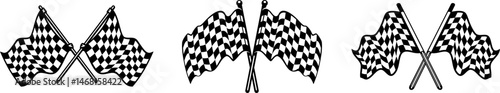 Racing Flags Set for Auto Sports and Competitions
