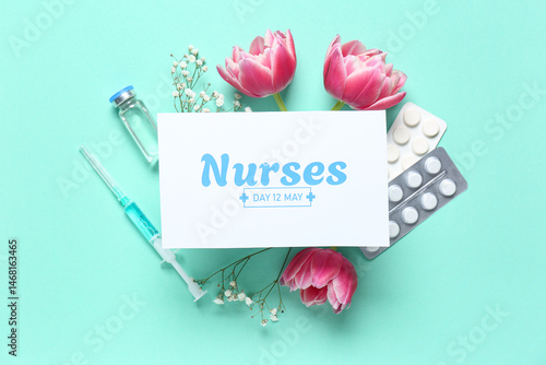 Greeting card with pills, s...