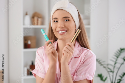 Young beautiful woman with ...