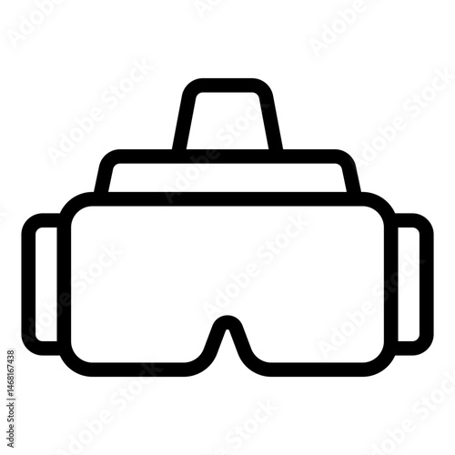 goggles device outline icon for vr headset stem learning