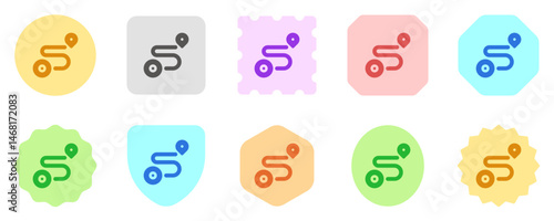 Editable route, location tracking vector icon. Map, location, navigation. Part of a big icon set family. Perfect for web and app interfaces, presentations, infographics, etc