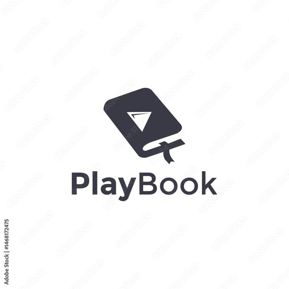Fototapeta premium Play Book Logo Design Symbols