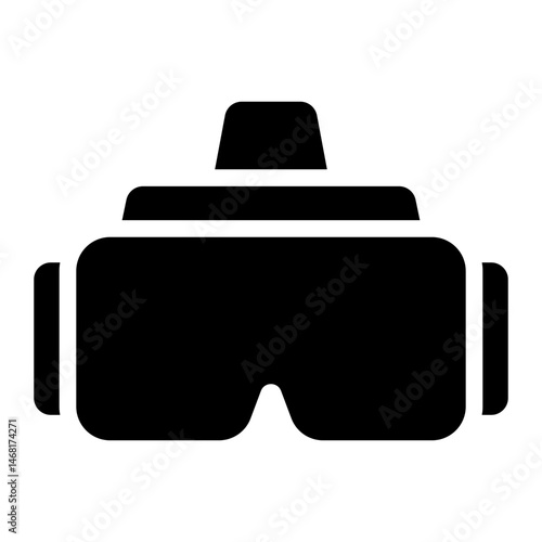 goggles device glyph icon for vr headset stem learning