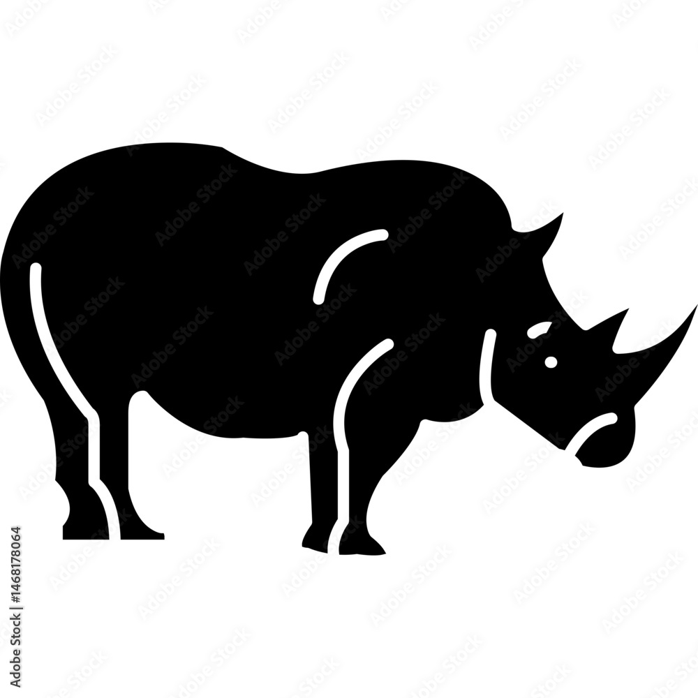 Fototapeta premium Rhino Icon