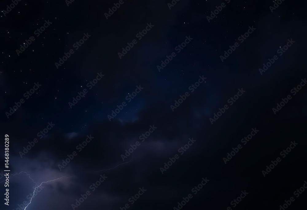 Fototapeta premium dark sky with a lightning bolt in the middle of it