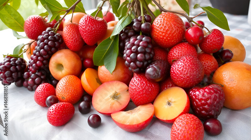 Sweet fruit at grandma's in the countryside