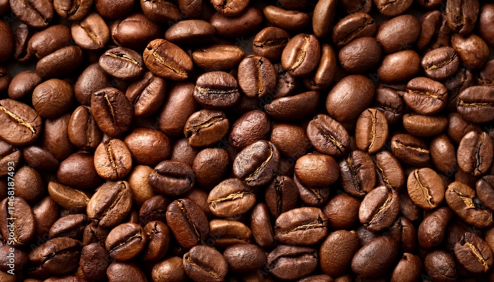 Fototapeta premium roasted coffee beans background or texture