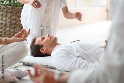 Cleansing of young man's en...