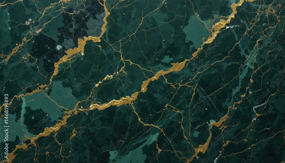 Luxurious Deep Green Marble with Golden Veins Elegant Texture for Interior Design Luxurious Deep Green Marble with Golden Veins Elegant Texture for Interior Design