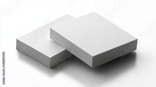 Two stacks of blank square sticky notes