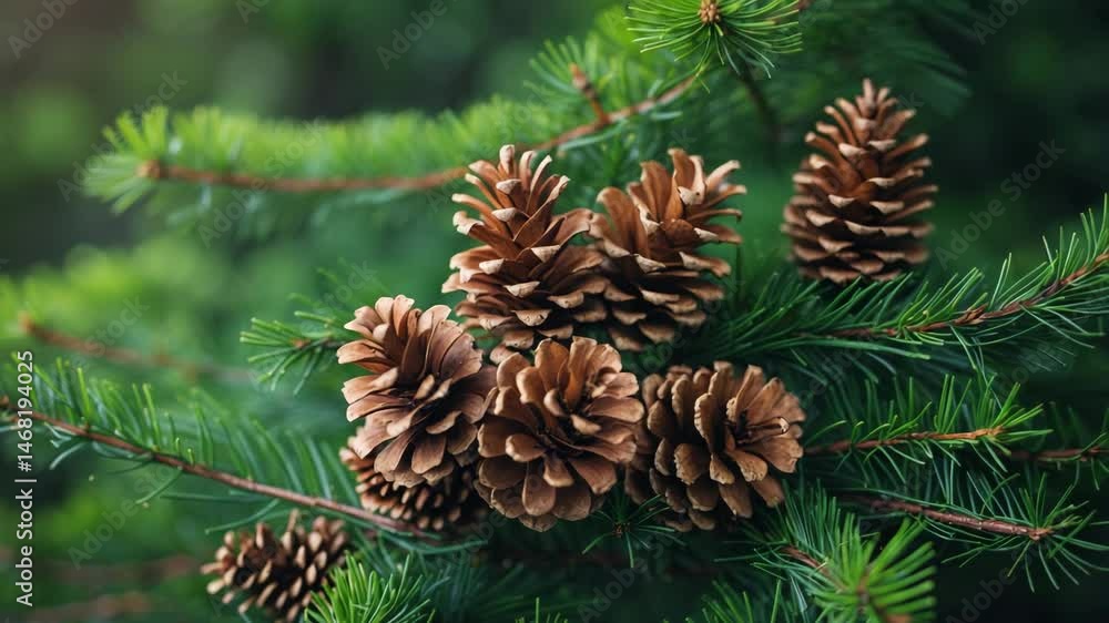 Young pine cones set against cedar. Young pine cones set against cedar.