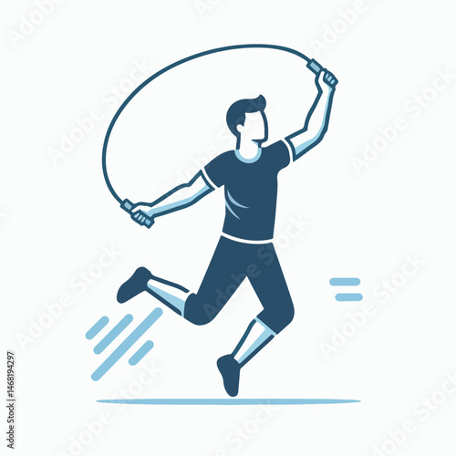 vector illustration of people playing jump rope