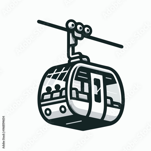 cable car vector illustration