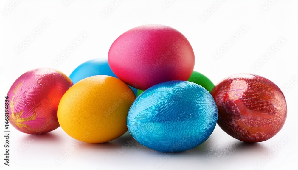easter eggs on white background easter eggs on white background
