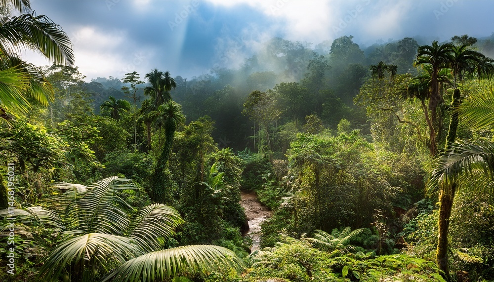 Fototapeta premium tropical rainforest scene