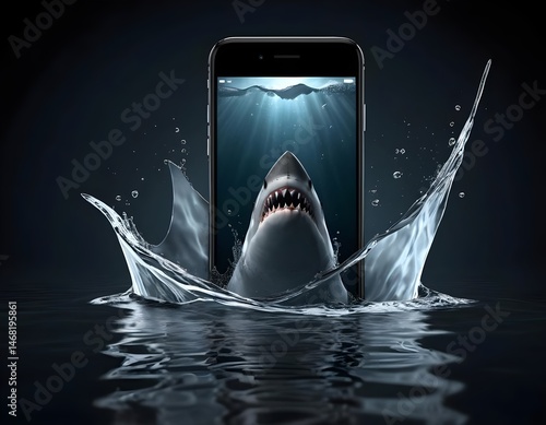 Shark Attack on Smartphone Screen