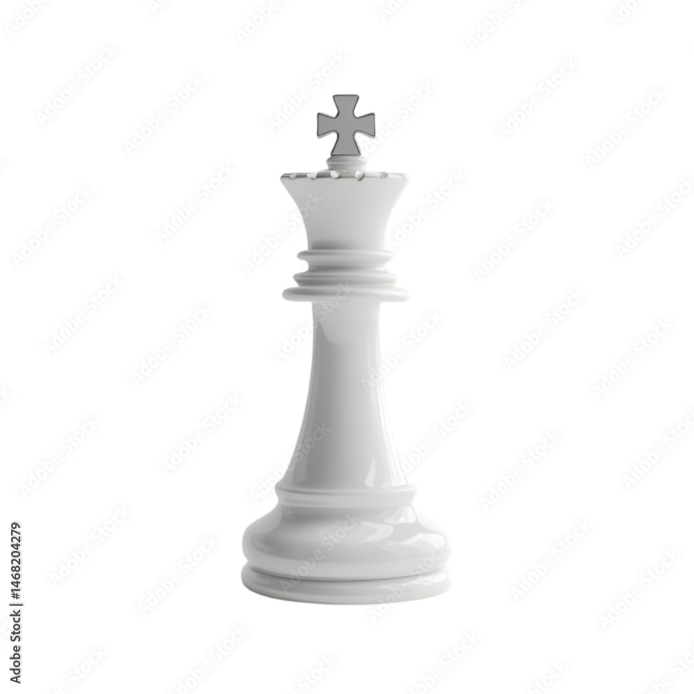 White Chess King Piece Game Strategy Leadership Power White Chess King Piece Game Strategy Leadership Power