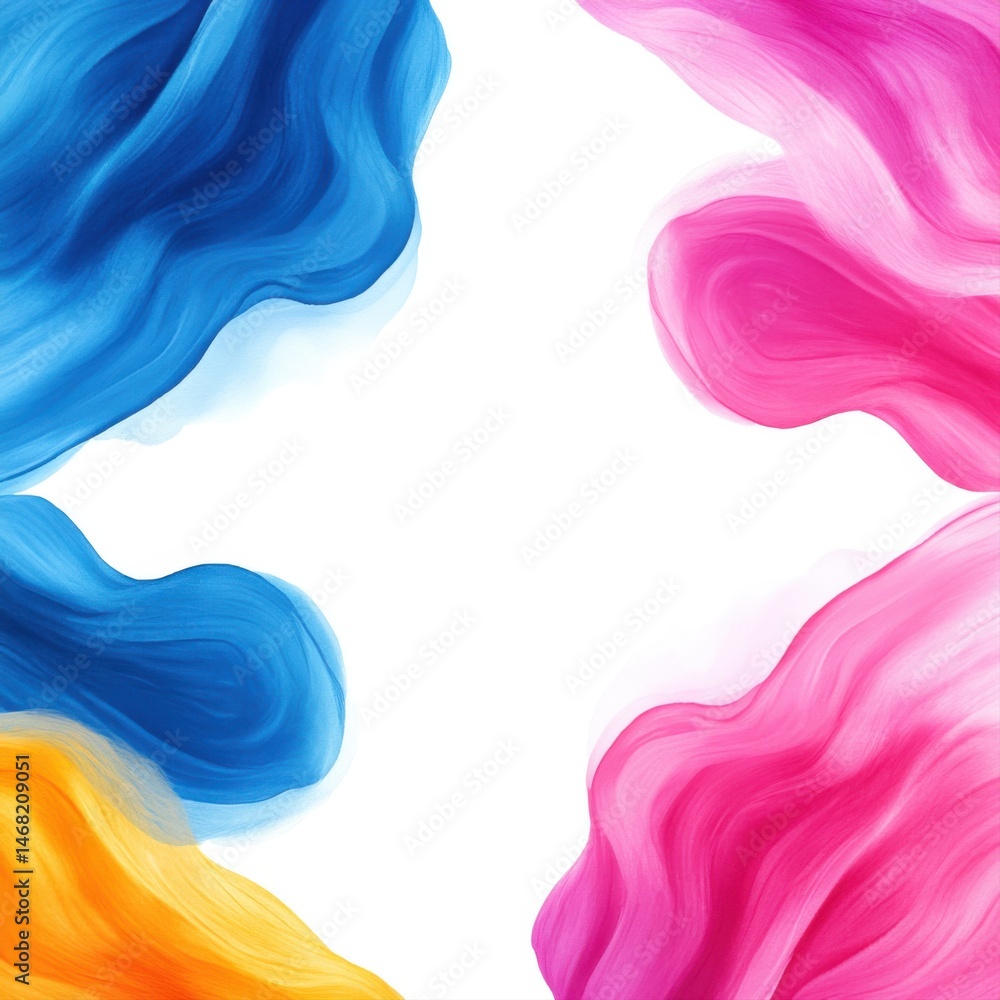 Colorful Abstract Background with Swirling Paint Patterns and Flowing Blends