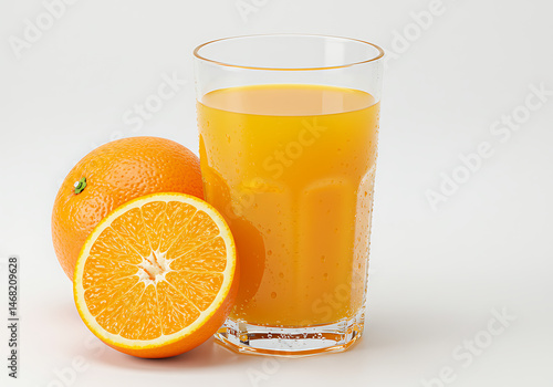 Copo de suco de laranja natural