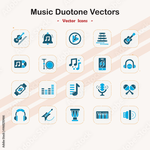 Music Duotone Icon Set