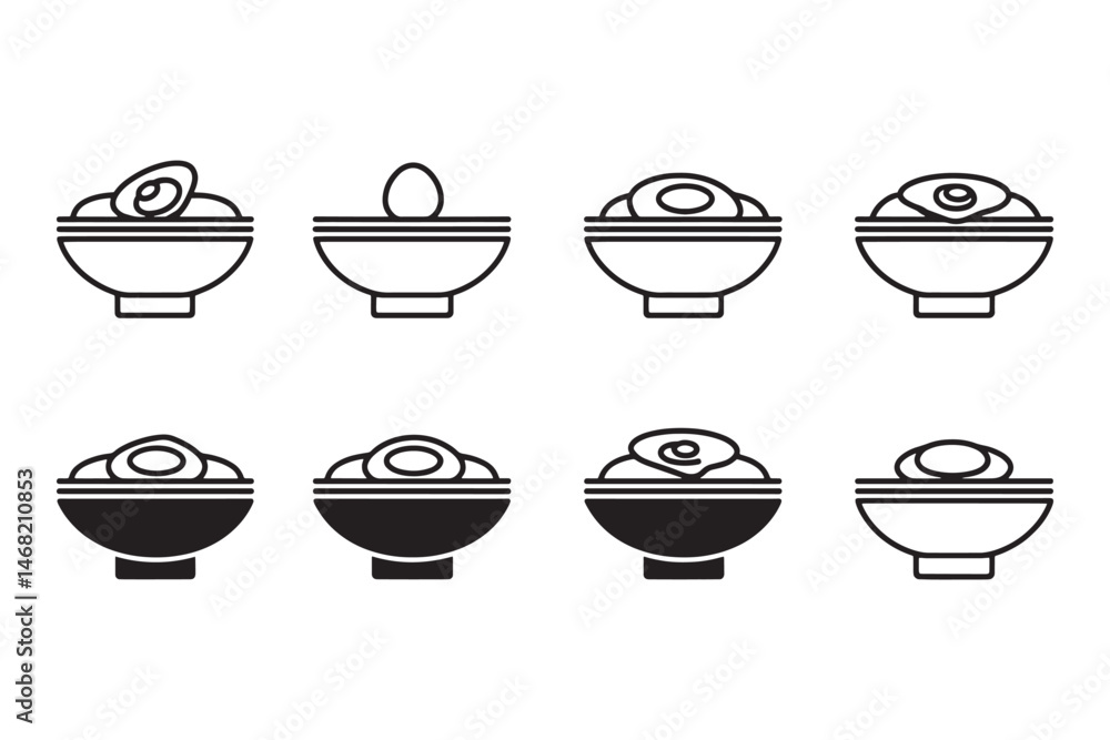 Egg Salad simple 2D line drawing illustration Egg Salad simple 2D line drawing illustration