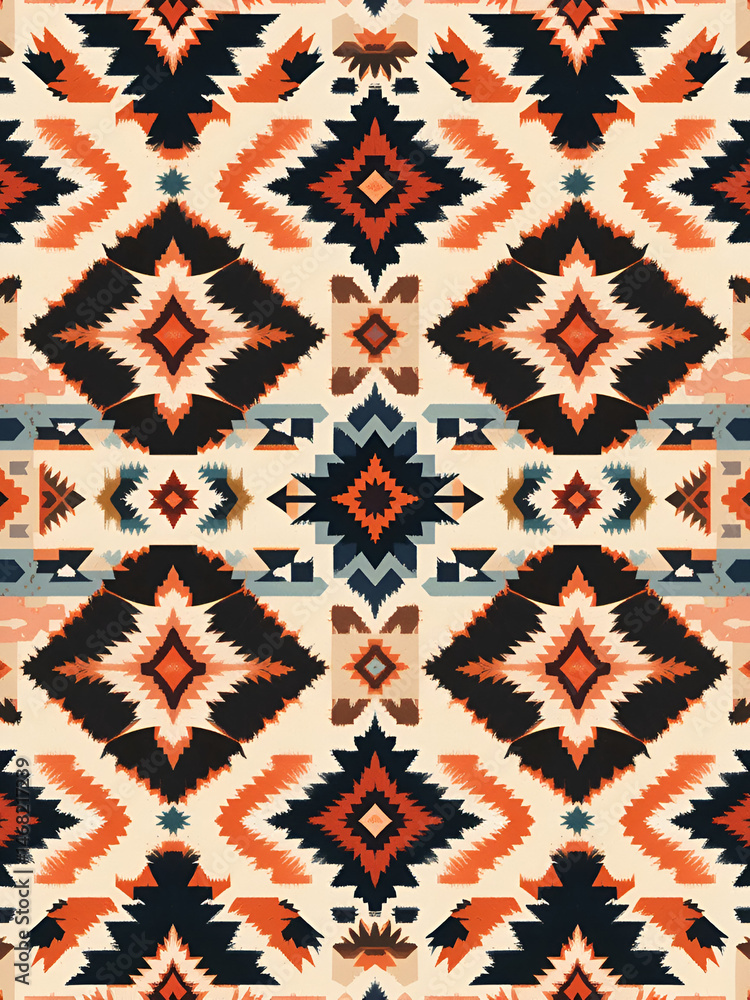 American tribal ethnic native pattern.Traditional Navajo,Aztec,Apache,Southwest and Mexican style fabric pattern.Abstract vector motifs pattern.For fabric,clothing,blanket,carpet,woven,wrap,decoration American tribal ethnic native pattern.Traditional Navajo,Aztec,Apache,Southwest and Mexican style fabric pattern.Abstract vector motifs pattern.For fabric,clothing,blanket,carpet,woven,wrap,decoration