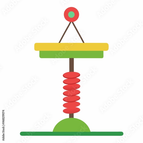 Spring Balance on White Background