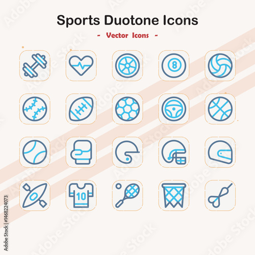Sports Duotone Icon Set