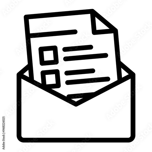 Mail Icon # Notary Pack Themes # Outline Style