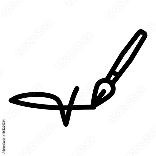 Signature Icon # Notary Pack Themes # Outline Style