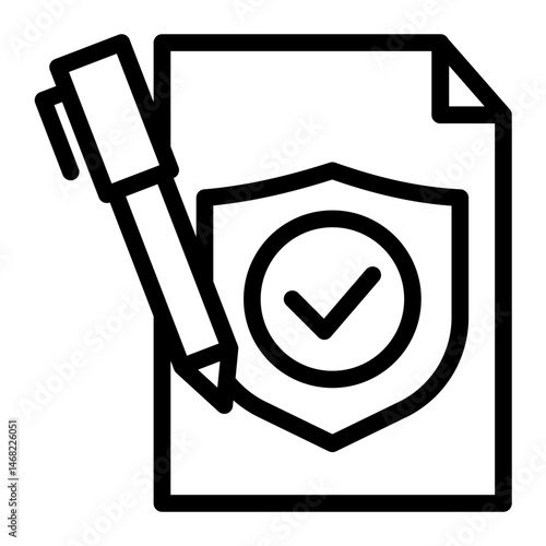 Privacy Icon # Notary Pack Themes # Outline Style