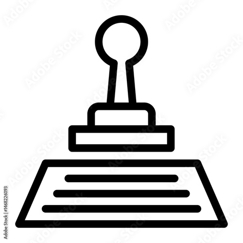 Stamp Icon # Notary Pack Themes # Outline Style
