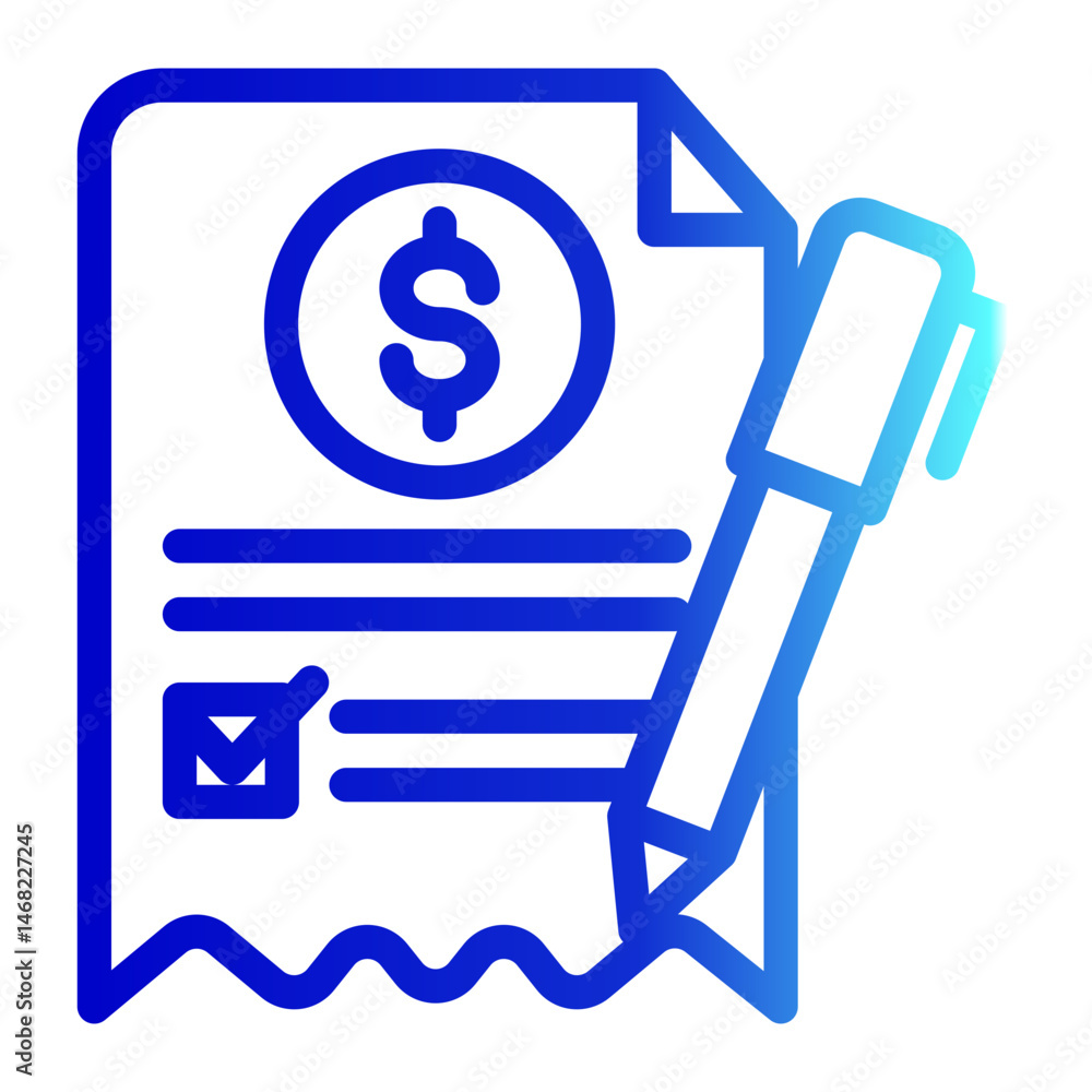 Fee Icon # Notary Pack Themes # Outline Gradient Style Fee Icon # Notary Pack Themes # Outline Gradient Style